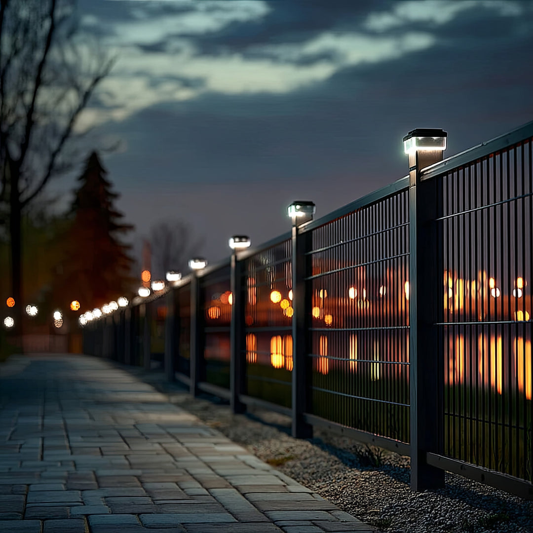 Solárna LED lampa na stĺpik GreenBlue, 60 x 40 mm, oblúkový kryt, 3200 K, GB125 WW