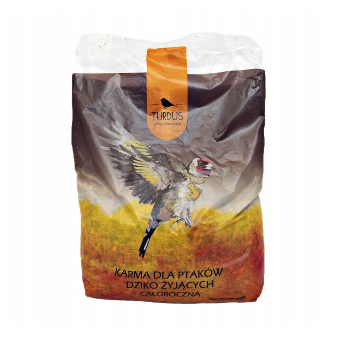 Woodok kŕmidlo pre vtáky, drevené, vypálené, závesný háčik + vtáčie semená 1 kg