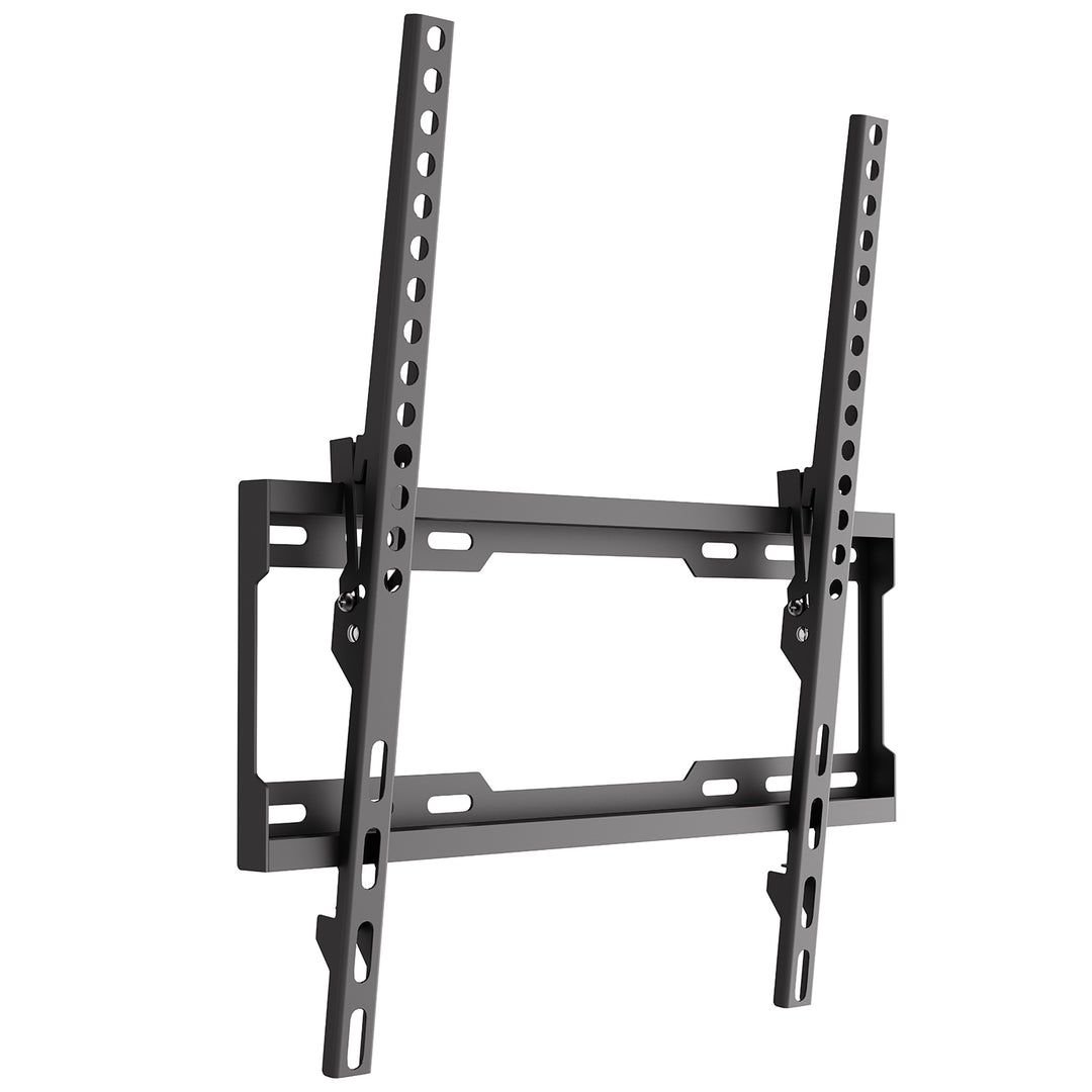 Držiak / záves na televízor Maclean, max. VESA 400x400, 32–75", do 45 kg, čierny, nastaviteľný sklon 0°–-8°, MC-187