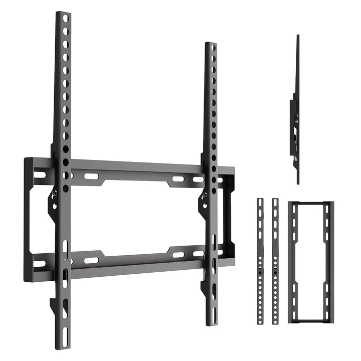 Držiak / záves na televízor Maclean, max. VESA 400x400, 32–75", do 45 kg, čierny, nastaviteľný sklon 0°–-8°, MC-187