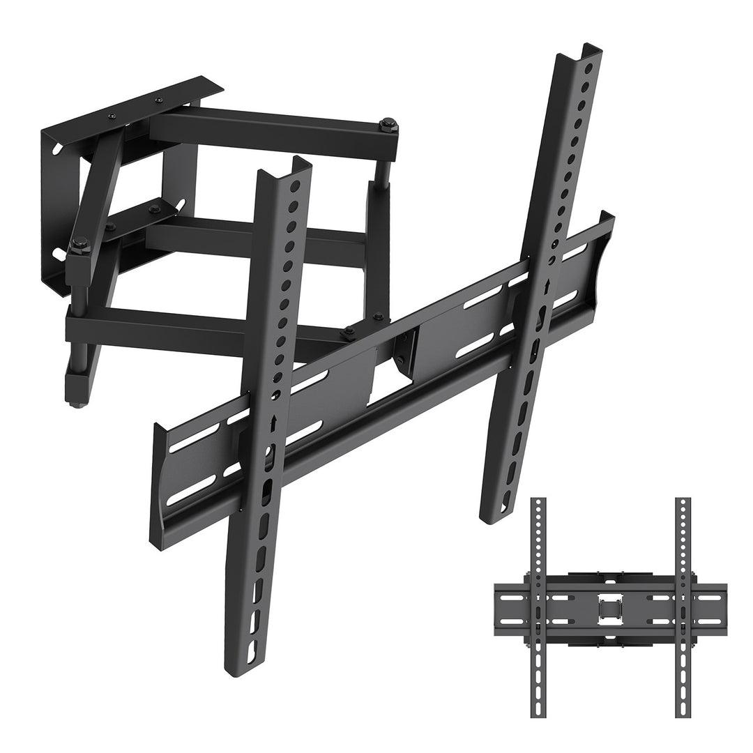 Držiak / záves na televízor Maclean, max. VESA 400x400, 32–70", do 40 kg, čierny, nastaviteľný sklon +12°~-12° a otočenie +60°~-60°, MC-192