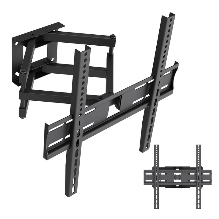 Držiak / záves na televízor Maclean, max. VESA 400x400, 32–70", do 40 kg, čierny, nastaviteľný sklon +12°~-12° a otočenie +60°~-60°, MC-192