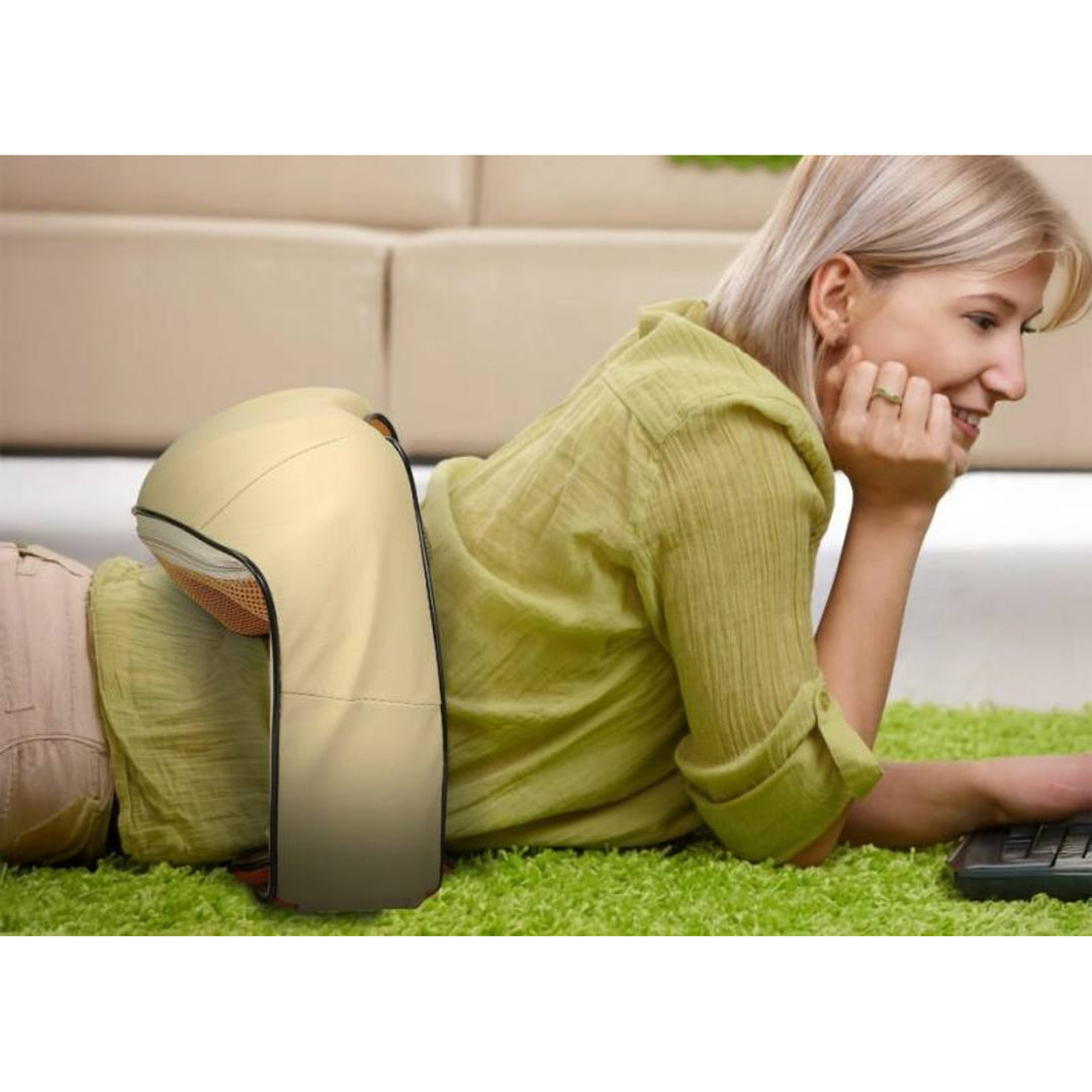 LTC Shiatsu 6D masážny prístroj na ramená, 3 rýchlosti, 5V, 24W, funkcia vyhrievania, LED podsvietenie, protišmykové popruhy