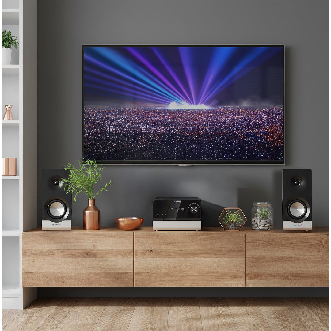 Blaupunkt Mikrofón, CD, USB, FM rádio, Bluetooth, diaľkové ovládanie, hodiny s funkciou budíka, MS40.2BT