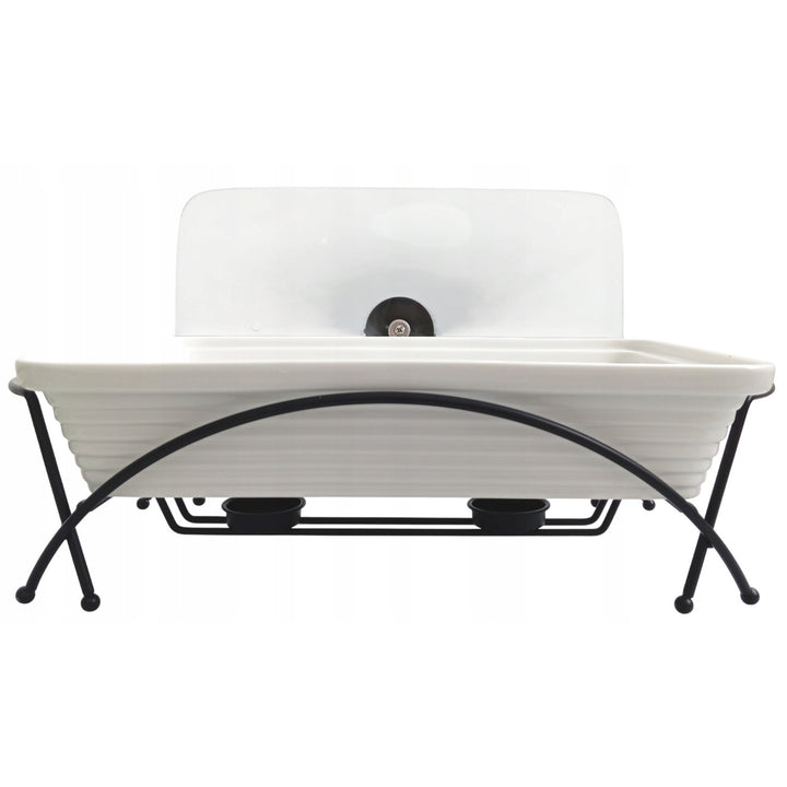 Keramický ohrievač potravín Maestro, obdĺžnikový, biely, objem 2,4 l, možno používať v rúre, stojan a veko s rukoväťou sú súčasťou dodávky, MR-11562-73