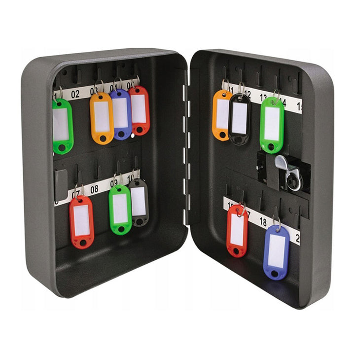 Skrinka na kľúče Tracer, kombinovaný zámok, 20 háčikov, oceľ, skrinka na kľúče