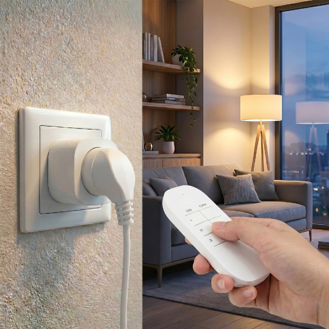 Diaľkovo ovládané zásuvky GreenBlue, 3 ks, programovateľné, dosah do 30 m, 220–240 V striedavého prúdu, 50/60 Hz, 16 A, 433 MHz, GB313 F
