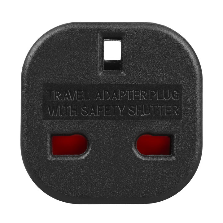 Adaptér zo zásuvky Maclean UK na zástrčku EÚ, čierny, MCE72, 4 kusy