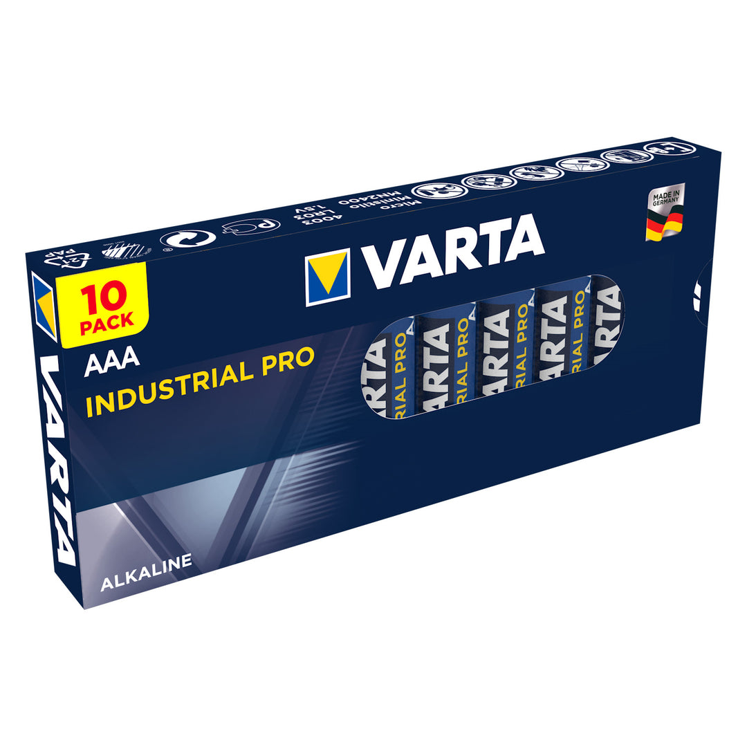 30x alkalická batéria R-03 LR03 AAA Varta Industrial 4003