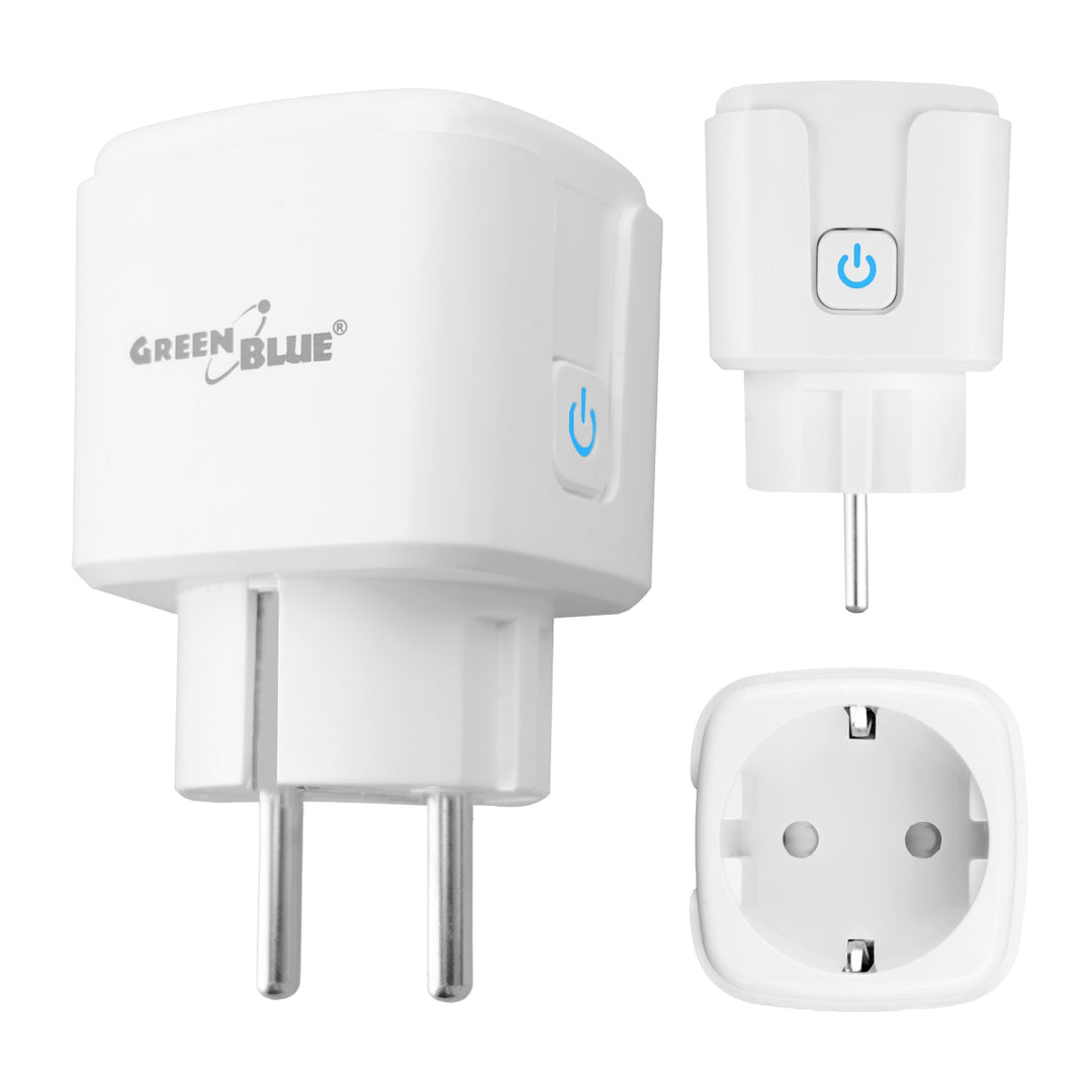 Diaľkovo ovládaná WiFi zásuvka GreenBlue, Android/iOS/Alexa/Google Home, časovač, wattmeter, max. 16 A/3840 W, GB735 W