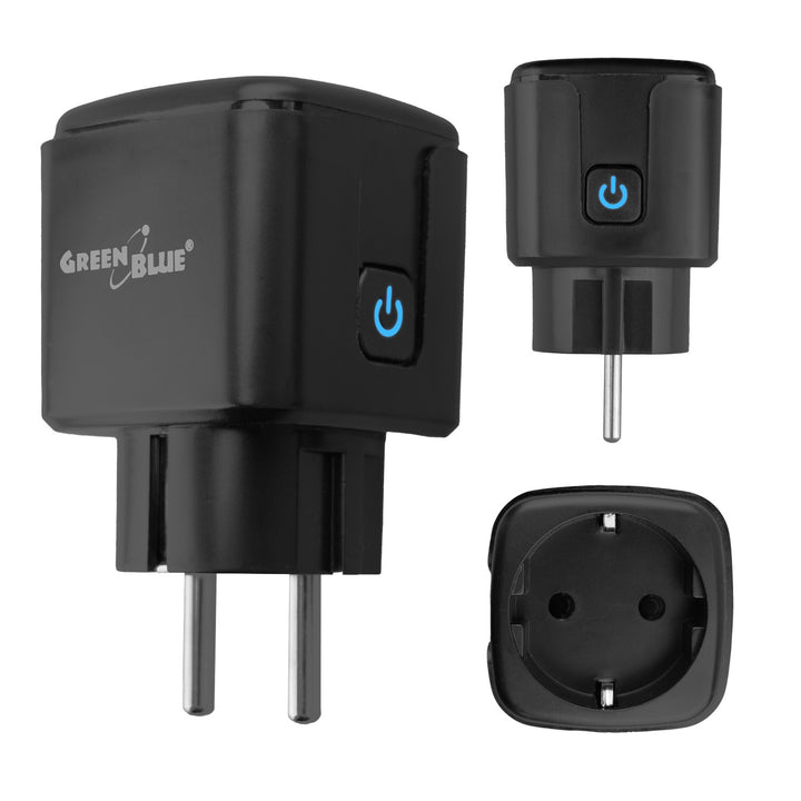Diaľkovo ovládaná WiFi zásuvka GreenBlue, Android/iOS/Alexa/Google Home, časovač, wattmeter, max. 16 A/3840 W, GB735 B