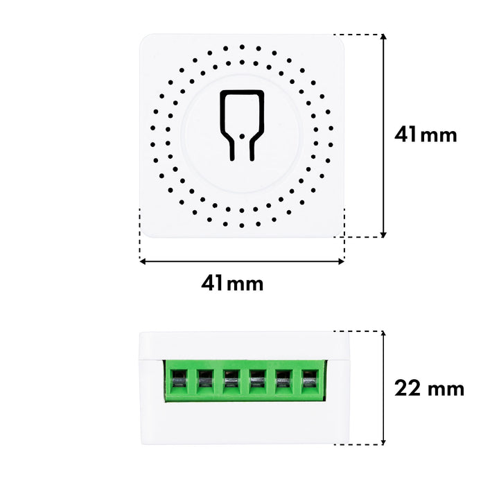 Zápustný WiFi relé GreenBlue, Android/iOS/Alexa/Google Home, 100–240 V striedavého prúdu, 50/60 Hz, max. 16 A, pre LED 150 W, GB739