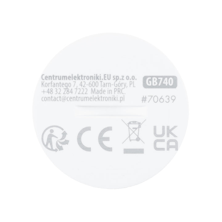Bezdrôtový pohybový senzor Zigbee Tuya GreenBlue, Android/iOS, CR2450 DC 3,0 V, uhol detekcie 120° / do 8 m, GB740