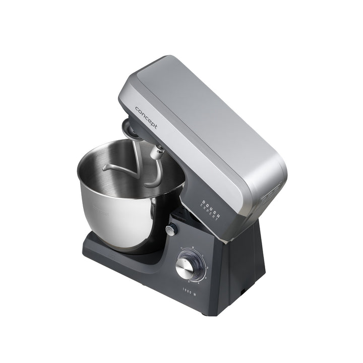 Planetárny kuchynský robot Concept Dough Expert, výkon 1900 W, dvojitý hák, funkcia ohrevu misy, 6 rôznych rýchlostí, RM6010