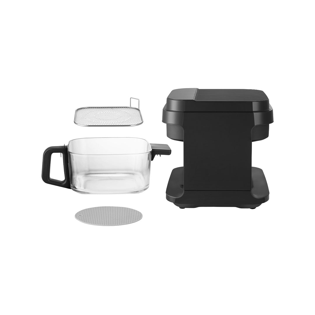 Bezolejová fritéza Concept Glass&Fast, objem 5,5 l, 7 programov, dotykový LED displej, režim zdravého vyprážania, sklenená nádoba, FR5500