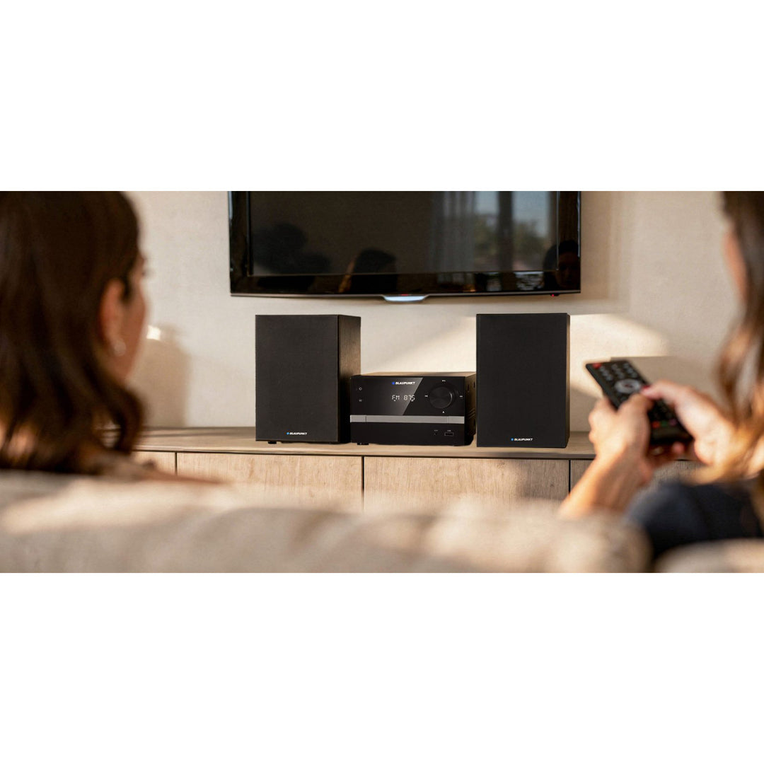 Mikrosystém Blaupunkt, Bluetooth, FM rádio, výkon 20 W RMS, hodiny s funkciou budíka, CD/MP3/USB/AUX, MS9BT