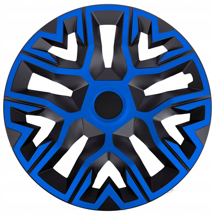 Univerzálne kryty kolies 15'' NRM The Best Dvojfarebné modré a čierne, 4 kusy