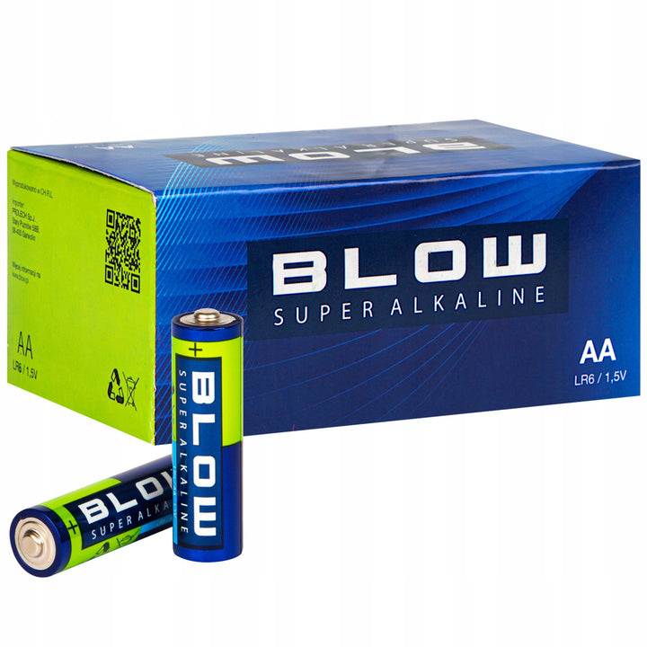 Alkalické AA batérie Blow, LR6, napätie 1,5 V, sada 40 kusov