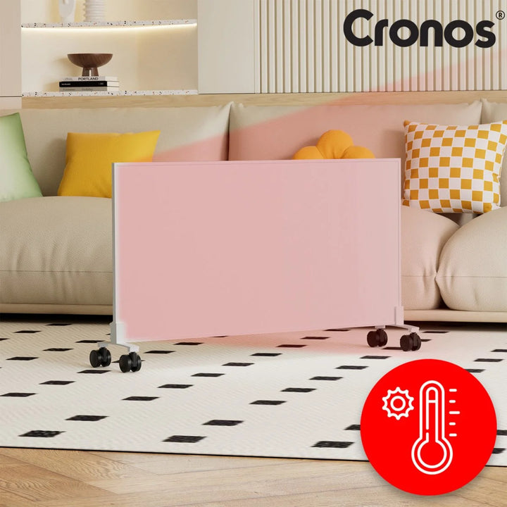 Infražiarič Cronos, 800 W, ideálny pre alergikov, matný povrch, ultratenký, vstavaný termostat a diaľkové ovládanie prostredníctvom telefónu alebo diaľkového ovládača, Carbon P800 TWP