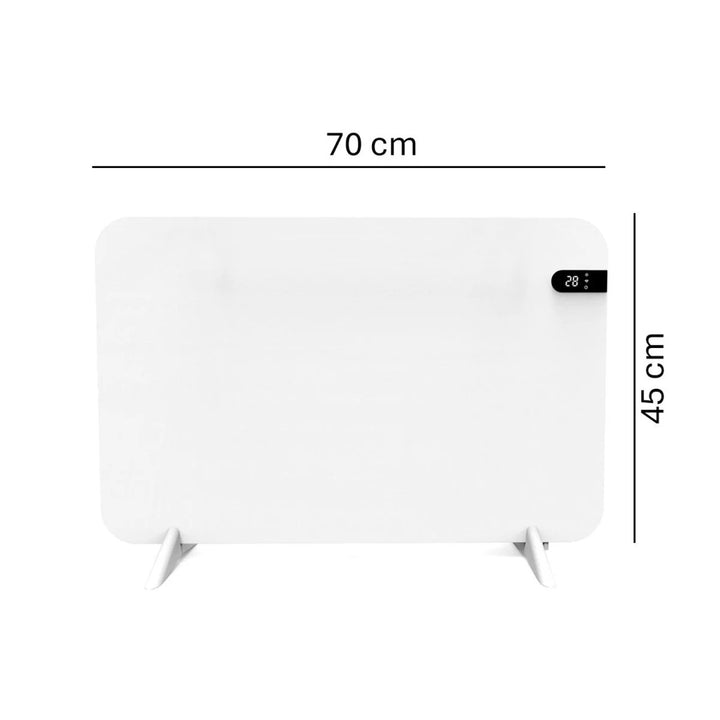 Elektrický ohrievač Cronos, biely, výkon 450 W, vykurová miestnosti do 14 m², vstavaný termostat, diaľkové ovládanie, funkcia detekcie otvoreného okna, vrátane podstavcov, WFH-450TW