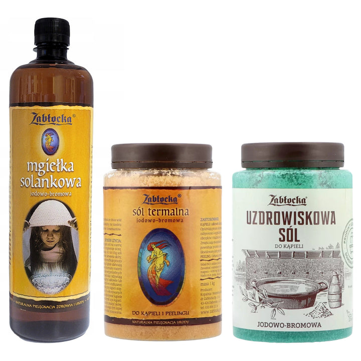 Zabłocka soľná hmla + jód-brómová termálna soľ + kúpeľná soľ
