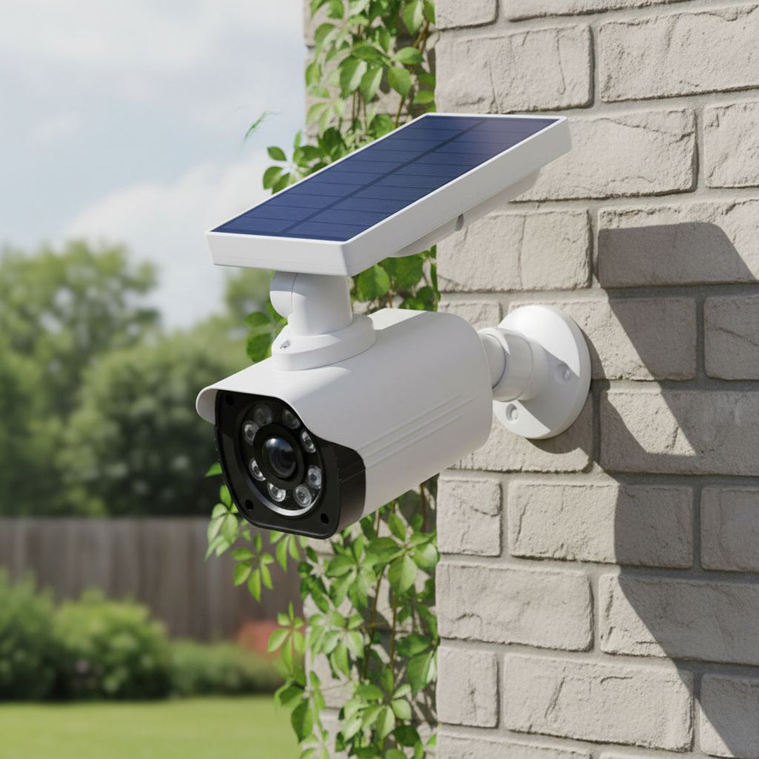 Atrapu solárnej kamery, blikajúcu LED diódu, snímač pohybu, LED osvetlenie, nálepku zdarma, SOL1800S, 2 kusy