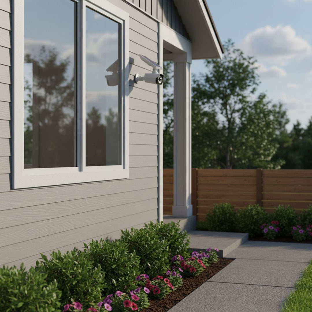 Atrapu solárnej kamery, blikajúcu LED diódu, snímač pohybu, LED osvetlenie, nálepku zdarma, SOL1800S, 4 kusy