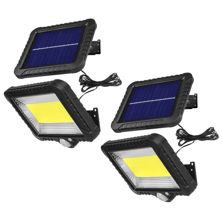 Solárne LED svietidlo s pohybovým senzorom Maclean, IP44, 5 W, 400 lm, 6000 K, 1300 mAh lítiová batéria, 5,5 V DC MCE438, 2 kusy