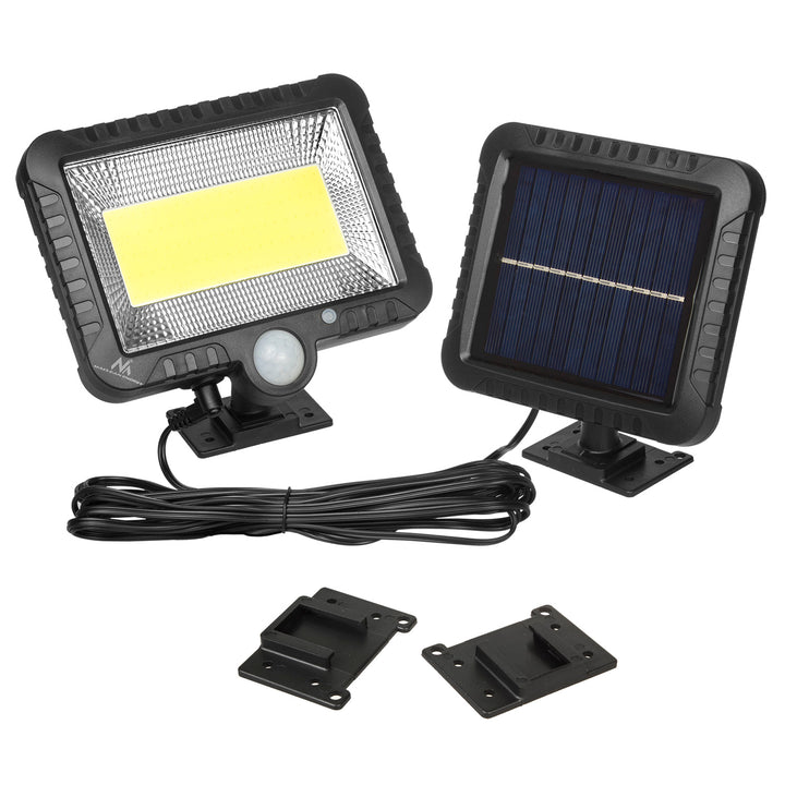 Solárne LED svietidlo s pohybovým senzorom Maclean, IP44, 5 W, 400 lm, 6000 K, 1300 mAh lítiová batéria, 5,5 V DC MCE438, 4 kusy