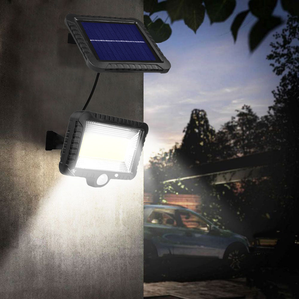 Solárne LED svietidlo s pohybovým senzorom Maclean, IP44, 5 W, 400 lm, 6000 K, 1300 mAh lítiová batéria, 5,5 V DC MCE438, 4 kusy