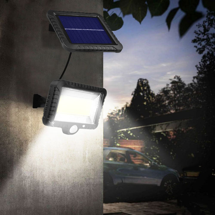 Solárne LED svietidlo s pohybovým senzorom Maclean, IP44, 5 W, 400 lm, 6000 K, 1300 mAh lítiová batéria, 5,5 V DC MCE438, 4 kusy