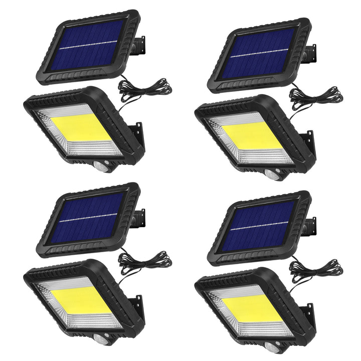 Solárne LED svietidlo s pohybovým senzorom Maclean, IP44, 5 W, 400 lm, 6000 K, 1300 mAh lítiová batéria, 5,5 V DC MCE438, 4 kusy