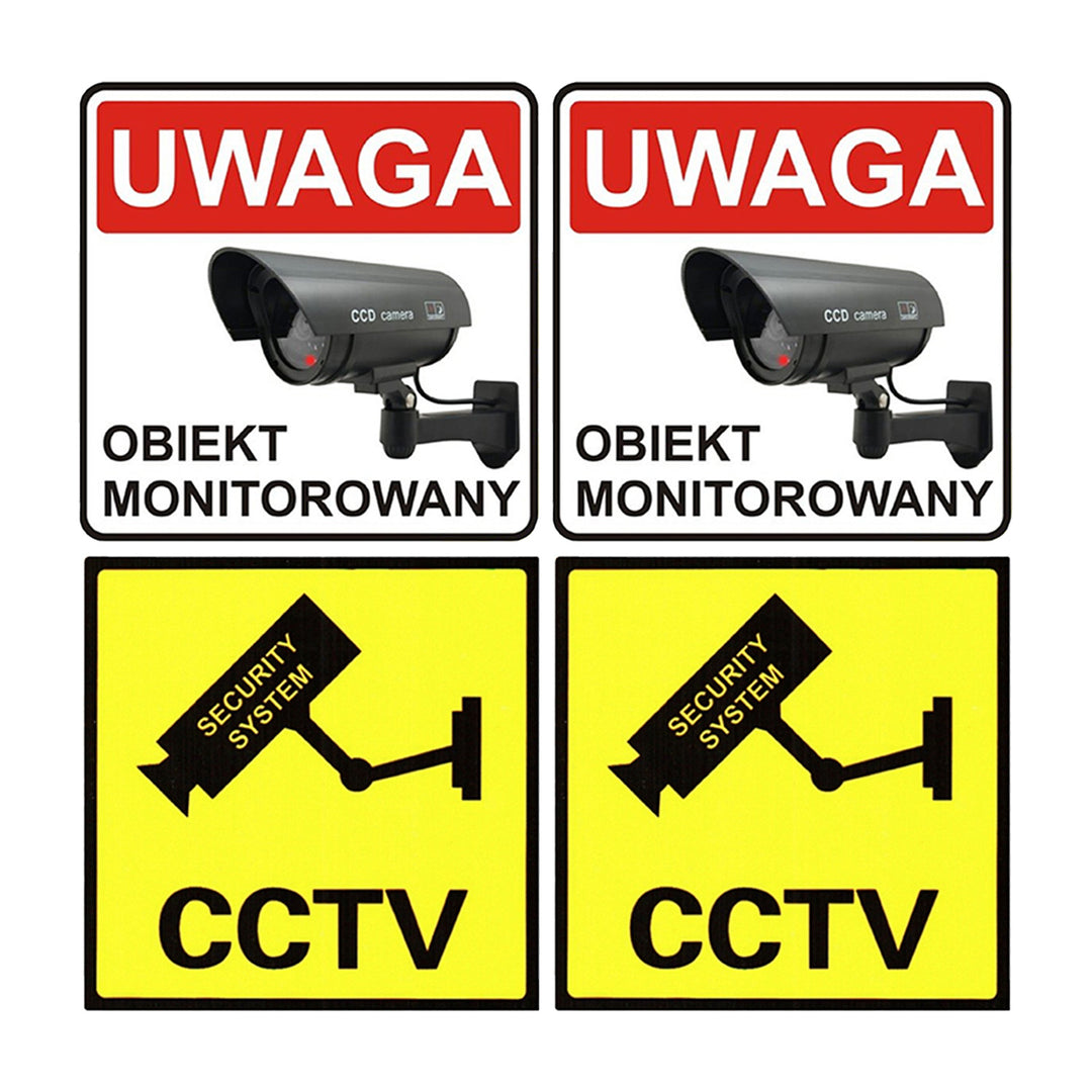 Sada dvoch atrapových kamier, IR LED diódy, čierna farba, napájanie 2xAA (súčasť balenia), ABS, IR1800 BT