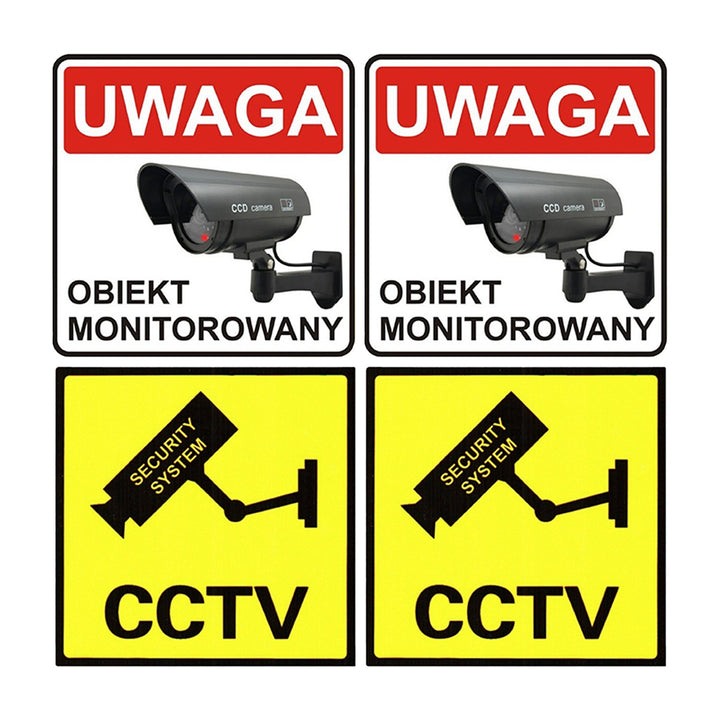 Sada dvoch atrapových kamier, IR LED diódy, biele, napájanie 2xAA (súčasť balenia), ABS, IR1800 WT