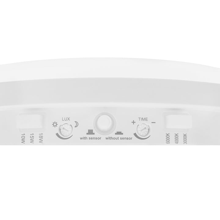 LED svietidlo s pohybovým senzorom Maclean, senzor PIR, biele, 10 W/15/18 W, IP65, možnosť zmeny farby 3000/4000/6000 K, MCE535 W