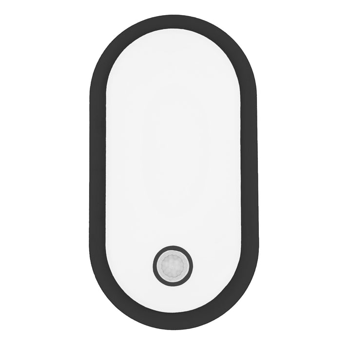 LED svietidlo s pohybovým senzorom Maclean, senzor PIR, čierne, 10 W/15/18 W, IP65, možnosť zmeny farby 3000/4000/6000 K, MCE534 B