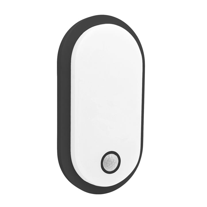 LED svietidlo s pohybovým senzorom Maclean, senzor PIR, čierne, 10 W/15/18 W, IP65, možnosť zmeny farby 3000/4000/6000 K, MCE534 B