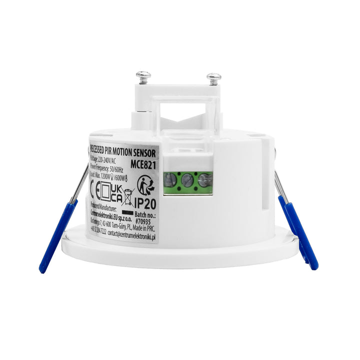 PIR snímač pohybu Maclean, na zapustenie, dosah 8 m, 600 W/1200 W, 220–240 V striedavého prúdu, 50/60 Hz, MCE821