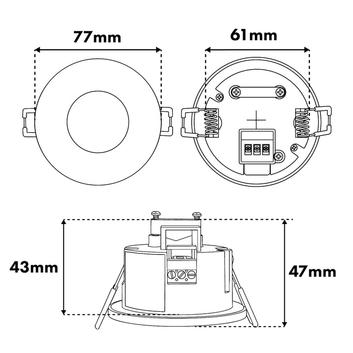 PIR snímač pohybu Maclean, na zapustenie, dosah 8 m, 600 W/1200 W, 220–240 V striedavého prúdu, 50/60 Hz, MCE821