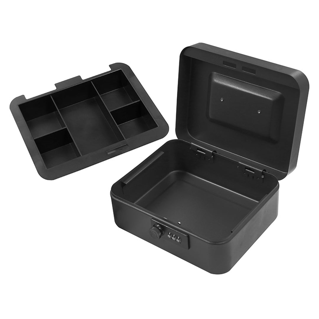 Pokladnička Tracer, držadlo na prenášanie, skrytá priehradka, čierna, Cash Saver