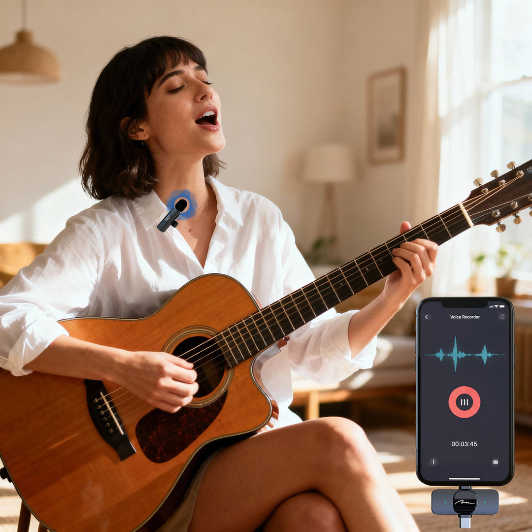 MICRO-MIC DUO – 2x bezdrôtový klopový mikrofón (sada), s klipom, iOS a Android (OTG), mini, supercitlivý. USB-C a LIGHTNING, Mediatech