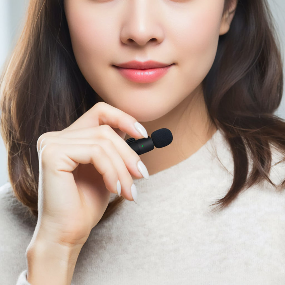 MICRO-MIC DUO – 2x bezdrôtový klopový mikrofón (sada), s klipom, iOS a Android (OTG), mini, supercitlivý. USB-C a LIGHTNING, Mediatech