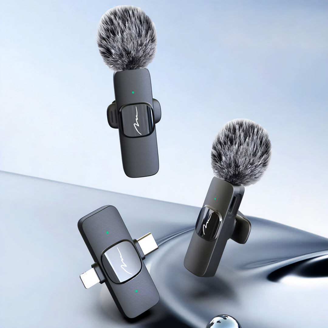 MICRO-MIC DUO – 2x bezdrôtový klopový mikrofón (sada), s klipom, iOS a Android (OTG), mini, supercitlivý. USB-C a LIGHTNING, Mediatech