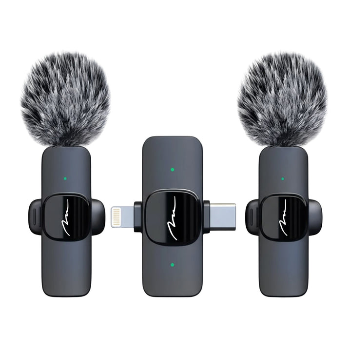 MICRO-MIC DUO – 2x bezdrôtový klopový mikrofón (sada), s klipom, iOS a Android (OTG), mini, supercitlivý. USB-C a LIGHTNING, Mediatech