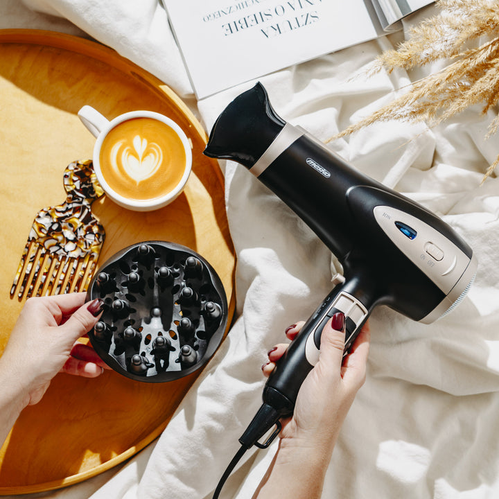 Fén Mesko, ionizačná funkcia, difúzor, výkon 2200 W, čierny, MS 2287