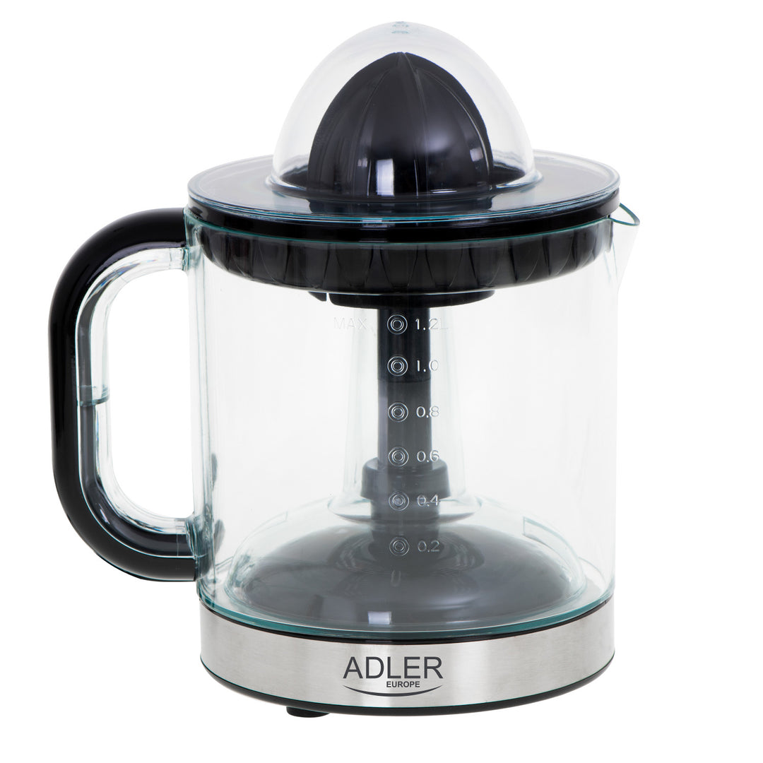 Odšťavovač citrusov Adler, objem 1,2 l, maximálny výkon 60 W, čierny, AD 4012