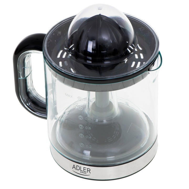 Odšťavovač citrusov Adler, objem 1,2 l, maximálny výkon 60 W, čierny, AD 4012