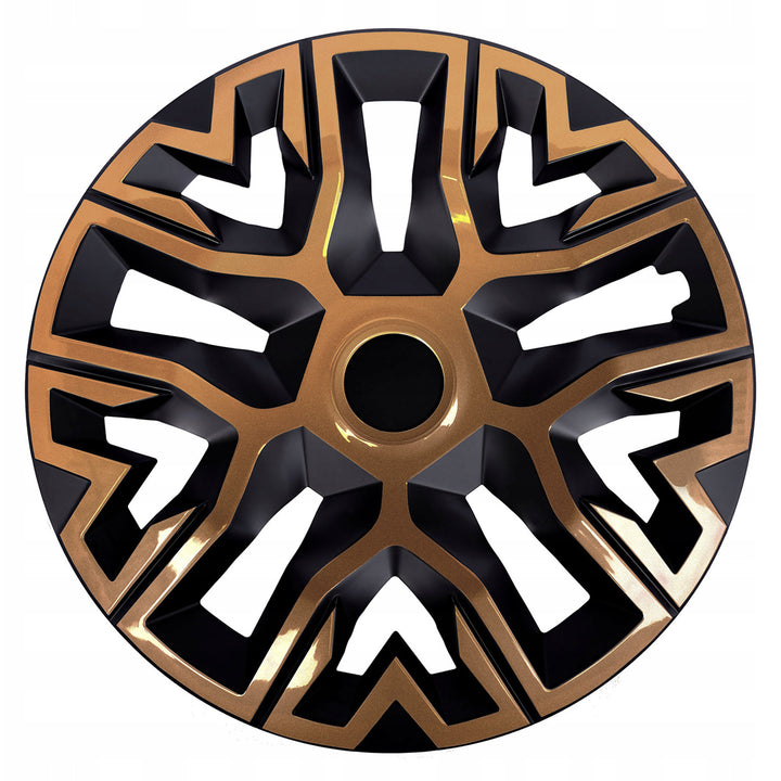 Univerzálne kryty kolies 16'' NRM The Best Dvojfarebné medeno-čierne 4 kusy