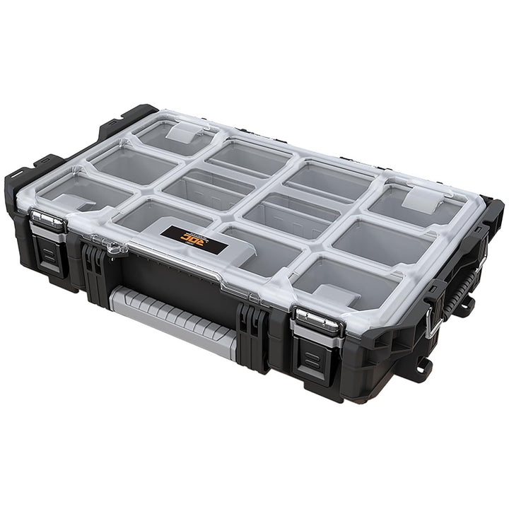 Organizér na náradie Keter ROC Pro Gear 1.0, objem viac ako 13 litrov, priehľadný a odolný kryt, tesnenie chrániace pred prachom a vodou, kovové západky, 257190