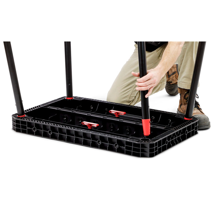Skladací pracovný stôl Keter Ultimate, nosnosť až 453 kg, montáž za 30 sekúnd, veľký pracovný priestor s otvormi 3/4 palca, prenosný, 262936